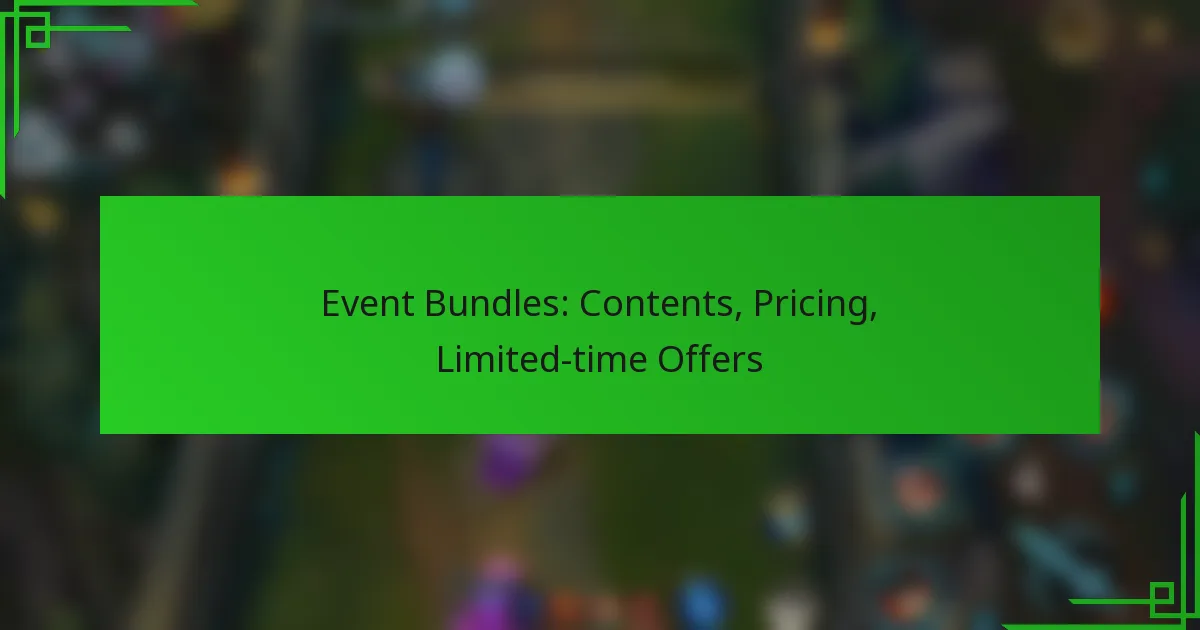 Event Bundles: Contents, Pricing, Limited-time Offers