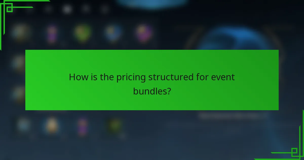 How is the pricing structured for event bundles?