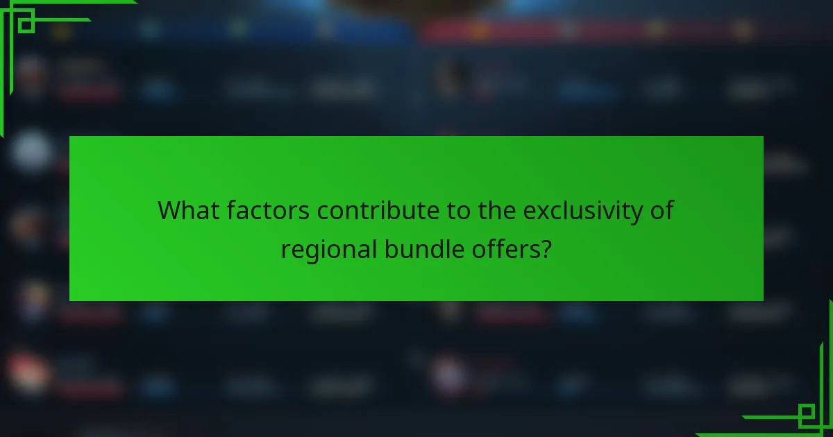 What factors contribute to the exclusivity of regional bundle offers?