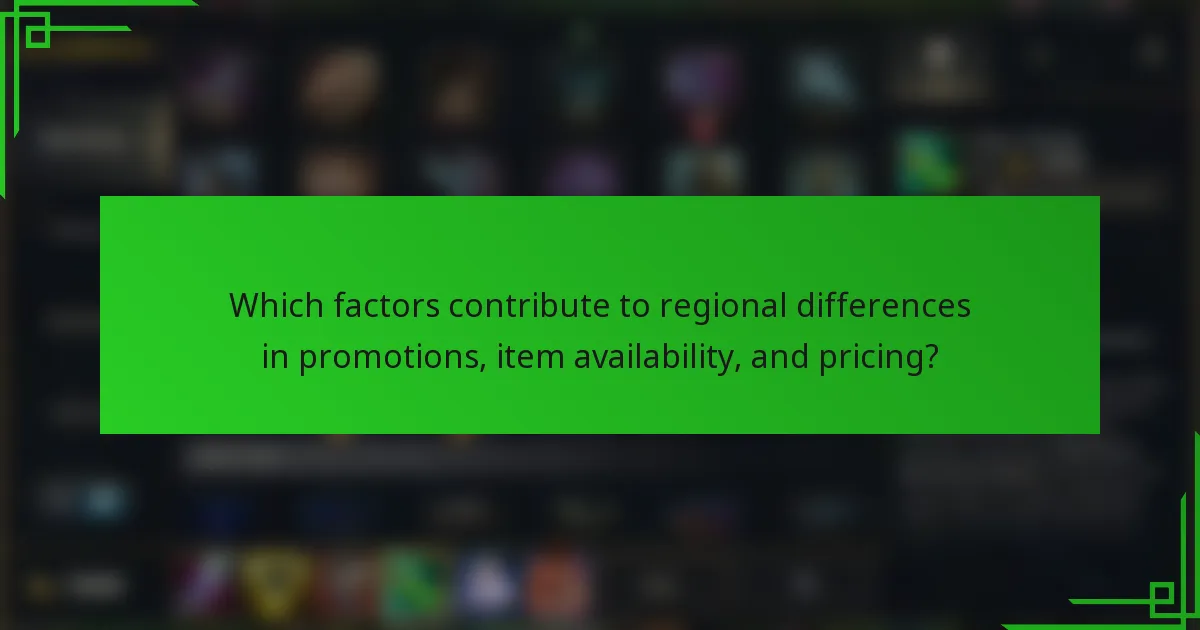 Which factors contribute to regional differences in promotions, item availability, and pricing?